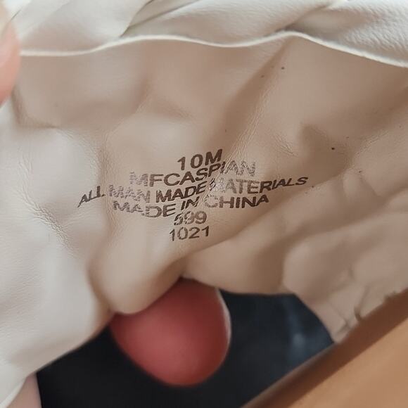 MARC FISHER SQUARE TOE SLIDES CRISS CROSS RIBBON THICK LEATHER BOTTOMS W.SIZE 10 - Picture 16 of 16